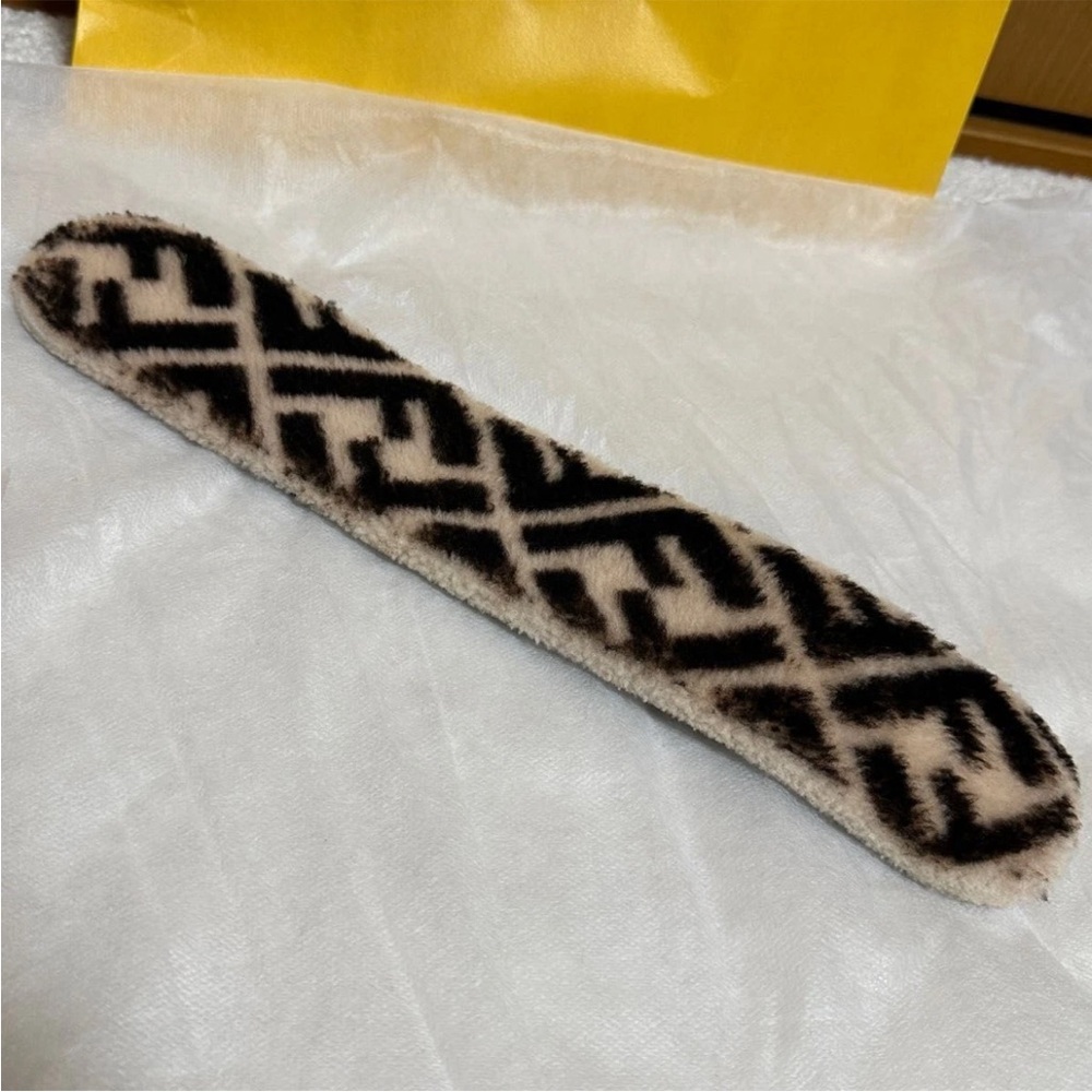 Fendi Brown and Black Zucca Pattern Vintage Shoulder Strap